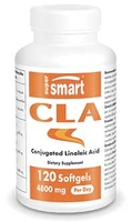 CLA 4800 mg brevettato - Dimagrante - Acido linoleico coniugato di alta qualità - 120 caps. - Supersmart