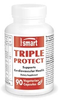 Triple Protect - Tripla azione per la salute del cuore - 100% naturale - 90 caps. vegetariane - Supersmart