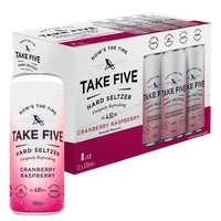 TAKE FIVE - Hard Seltzer Cranberry Raspberry Take Five 0.33l