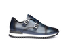 Adone - Running doppia fibbia pelle decolorata blu scuro