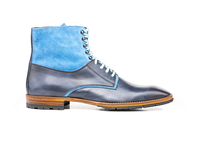 Adriano - Anfibio Calf Crust Scamosciato Blu