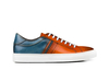 Caracalla - Sneakers bassa calf crust rosso denim