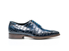 Cesare - Francesina Liscia Coccodrillo Blu