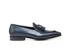 Claudio - Mocassino con Nappina Calf Crust Blu Scuro