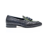 Claudio - Mocassino con Nappina Calf Crust Blu Scuro Verde