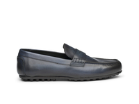 Dino - Driver Uomo Pelle Deco blu scuro