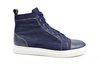 Gianmarco - Sneaker alta denim scuro deco blu