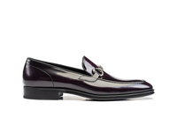 Gianni - Mocassino Uomo Morsetto Pelle Abrasivato Viola
