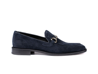 Gianni - Mocassino Uomo Morsetto Pelle scamosciata blu scuro