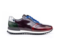 Italo - Running bassa abrasivato multicolore lucido laminato argento