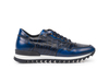 Italo - Running bassa pelle abrasivata cocco blu