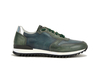 Italo - Running bassa pelle decolorata verde e blu scuro