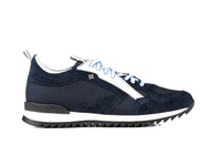 Mercurio - Running bassa pelle scamosciata blu scuro