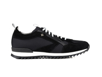 Mercurio - Running bassa pelle scamosciata nera