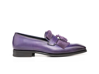 Nerone - Mocassino con Frangia Calf Crust Viola