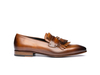 Nerone - Mocassino con Frangia Intrecciato Crust Cuoio