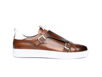 Raffaello - Sneakers doppia fibbia deco marrone scuro