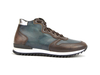 Romano - Running alta pelle decolorata blu e marrone