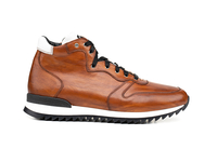 Romano - Running alta pelle decolorata marrone scuro