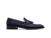 Romeo - Mocassino con nappina Uomo Pelle Scamosciata Blu Scuro