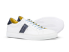 Tiziano - Sneakers bassa vitello bianco deco blu