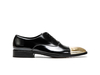 TOTÒ - Scarpe Sposo Uomo Vitello Nera Oro