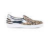 Valentino - Sneakers mocassino lince marrone lucido laminato argento