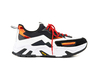 Vulcano - Sneakers a calzino vitello bianco scamosciato nero