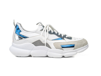 Vulcano - Sneakers a calzino vitello e scamosciato bianco