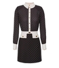 ABITO CHEMISIER MICRO BORCHIE NERO BURRO ELISABETTA FRANCHI