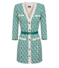 ABITO CON CINTURA VERDE SMERALDO BURRO ELISABETTA FRANCHI