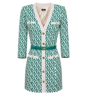 ABITO CON CINTURA VERDE SMERALDO BURRO ELISABETTA FRANCHI