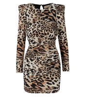 ABITO DAFNE ANIMALIER BEIGE NERO ANIYE BY