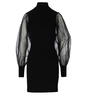 ABITO DOLCEVITA CON MANICHE IN TULLE NERO TWINSET