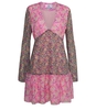 ABITO FLOWER GARDEN CHIFFON ROSA NERO CHIARA FERRAGNI