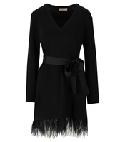 ABITO IN MAGLIA CON PIUME NERO TWINSET