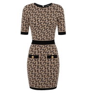 ABITO IN MAGLIA TORTORA E NERO ELISABETTA FRANCHI