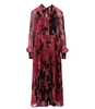 ABITO LUNGO AUTUMN FLOWERS FUCSIA NERO TWINSET
