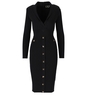 ABITO MIDI IN MAGLIA NERO CON BORCHIE ELISABETTA FRANCHI