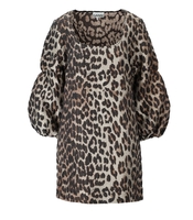 ABITO MINI JACQUARD LEOPARDATO GANNI