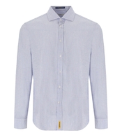 B-D BAGGIES BRAD WHITE BLUE MICRO-STRIPES SHIRT