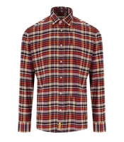 B-D BAGGIES BRADFORD CHECK ORANGE BEIGE SHIRT