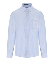 B-D BAGGIES BRADFORD LIGHT BLUE STRIPED SHIRT