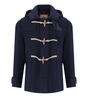 BARACUTA DOUBLE WOOL SHORT DUFFLE NAVY BLUE MONTGOMERY JACKET