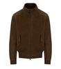 BARACUTA G9 SUÈDE DARK OLIVE BOMBER JACKET