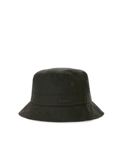 BARBOUR BELSEY WAX OLIVE GREEN BUCKET HAT