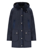 BARBOUR BOWER WAX NAVY BLUE HOODED JACKET