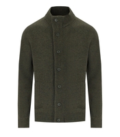 BARBOUR ESSENTIAL PATCH GREEN CARDIGAN