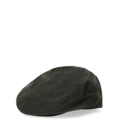 BARBOUR OLIVE GREEN WAXED FLAT CAP