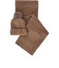 BARBOUR SALTBURN BEIGE MÜTZE+SCHAL SET